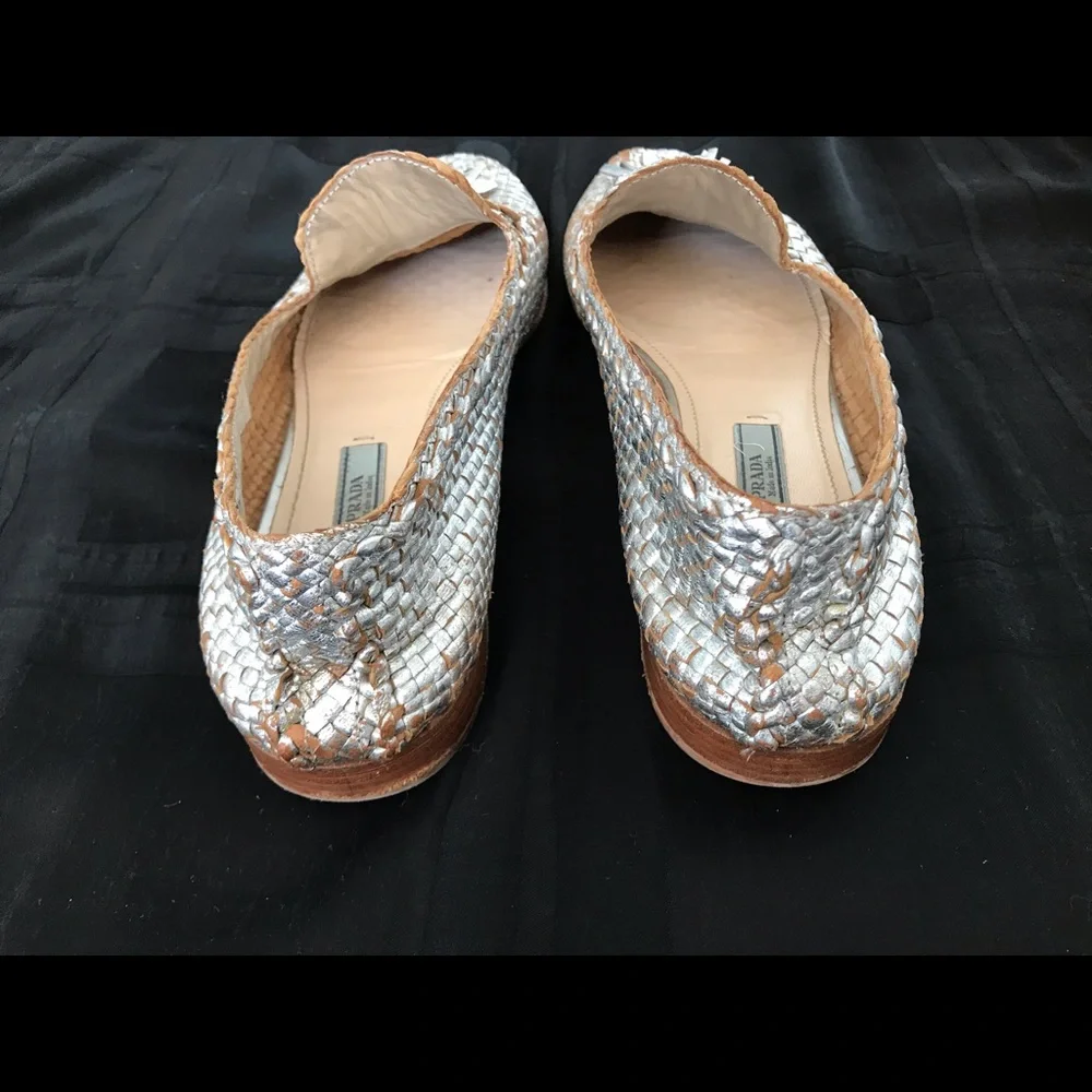 PRADA Silver Loafers - Picture 3 of 14